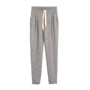H&M Grey Glittery Joggers with Velvet Drawstring S